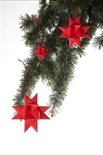 Stjerne klassisk jul rød 10x10 cm fra Stjernestunder på grangren - Tinashjem